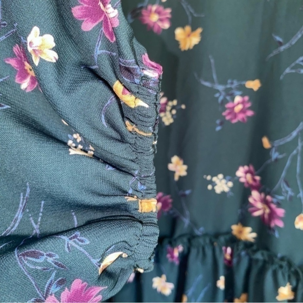 Carol Christian Hunter Green Floral Short Dress - Picture 4 of 6